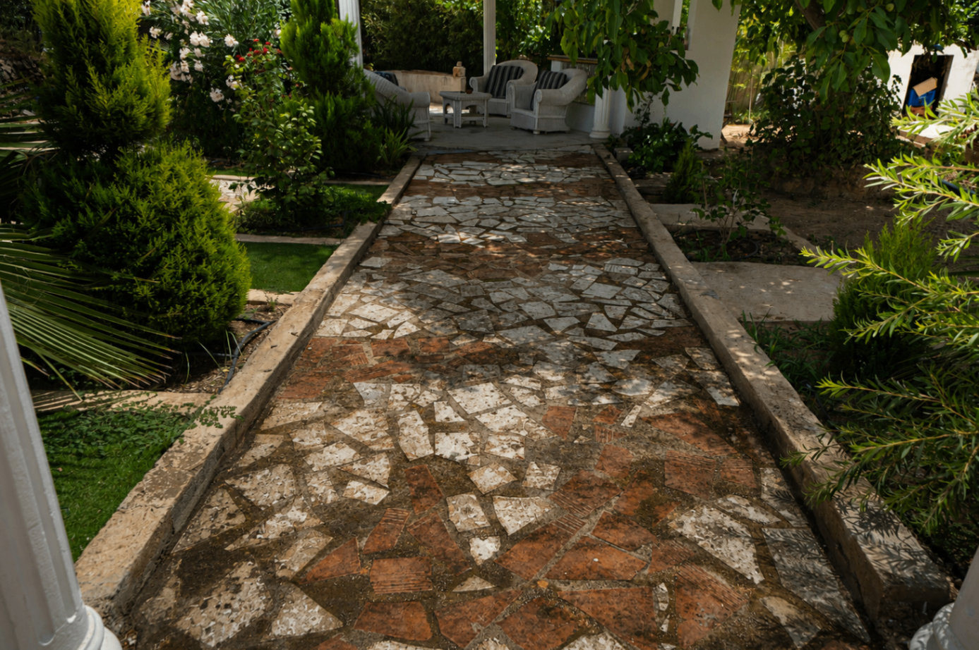 Terrace — before cleaning