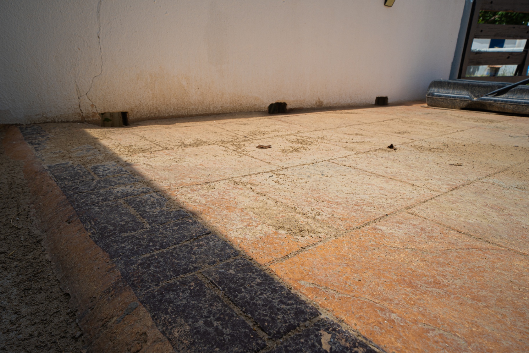 Terrace — before cleaning